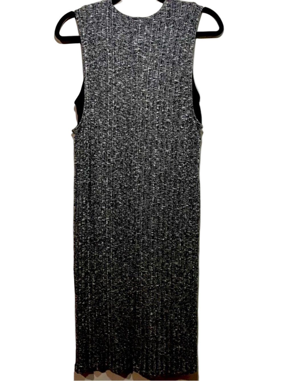 Dolan Left Coast Charcoal Gray Knit Midi Dress Side Slit Petite Small⁠ - Picture 3 of 5